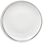 Lot de 6 assiettes plates  soft grey  27cm blanc