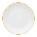 Lot de 6 assiettes plates r�utilisables  square  25cm moutarde