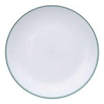 Lot de 6 assiettes plates r�utilisables  square  25cm bleu p�trole