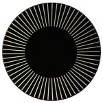Lot de 6 assiettes plates  sun  27cm noir