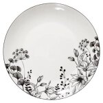 Lot de 6 assiettes plates  white floral  27cm blanc
