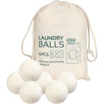 Lot de 6 balles de schage s en laine de mouton - pour sche - linge - adoucissant naturel - avec sac ...