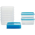 Lot de 6 botes alimentaires botes de conglation 2 l rectangulaires qualit autrichienne (bleues, 23 ...