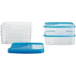 Lot de 6 botes alimentaires botes de conglation 2 l rectangulaires qualit autrichienne (bleues, 23 ...