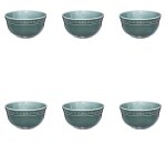 Lot de 6 bols en faence  carmen  14cm vert