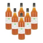 Lot de 6 bouteilles de vinaigre de cidre bio non pasteuris vieilli en ft de chne 1l - made in calvados ...