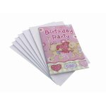 Lot 6 cartes invitation + enveloppes lillebi petite souris coeur - riethmuller