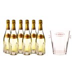 Lot de 6 champagnes vranken diamant brut 75cl + 1 seau a champagne