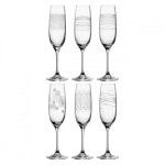 Lot de 6 coupes a champagne graves 630ml - leonardo - transparent -