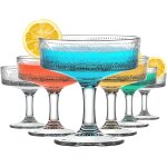 Lot de 6 coupes vintage en verre 200 ml
