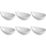 Lot de 6 coupelles porcelaine  goutte  21cm blanc
