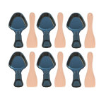Lot de 6 coupelles � raclette et 6 pelles en bois pour po�lon spatule raclette raclette gril wok (as306001 ...