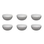 Lot de 6 coupelles rondes  jeanne  12cm blanc