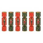 Lot de 6 crackers imprim�s casse - noisette - rouge et vert