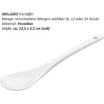 Lot de 6 cuillres a ?ufs en porcelaine blanche, cuillres a caf, cuillres a th, cuillres a dessert, ...