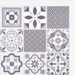 Lot de 6 dalles adh�sive murales wall tiles dc fix carreaux de ciment style oriental l. 30, 5 x l. 30, ...