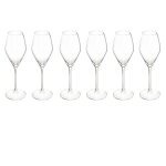 Lot de 6 fltes a champagne  silvia  21cl transparent