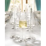 Lot de 6 fl�tes a champagne en cristallin, transparent, 24 cl