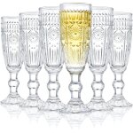 Lot de 6 fl�tes a champagne en verre ¿ el�gantes et durables