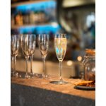 Lot de 6 fl�tes a champagne en verre, transparent, 19 cl