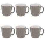 Lot de 6 mugs colorama 18cl gris Lot de 6 mugs colorama 18cl gris
