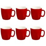 Lot de 6 mugs  colorama  18cl rouge