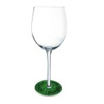 Lot de 6 ornements de pied de verre joyeux anniversaire vert excellence