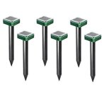 Lot de 6 rpulsifs solaires a vibrations ultrasoniques pour extrieur, rpulsifs anti - serpents, anti ...