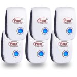 Lot de 6 rpulsifs a ultrasons pour insectes et rongeurs, rpulsifs electroniques d'intrieur pour moustiques, ...