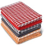 Lot de 6 torchons essuie - mains - home linge passion - 100% coton - 45 x 60 cm - multicolore