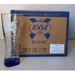 Lots de 6 verres a bi�res 1664 blanc 25 cl, officiel et neuf