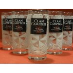 Lot de 6 verres clan campbell ga�lique 17 cl, neuf et officiel