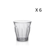 Lot de 6 - verre a eau 13 cl en verre tremp rsistant transparent