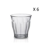 Lot de 6 - verre a eau 31 cl en verre tremp rsistant transparent