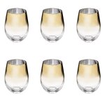 Lot de 6 verres a eau  arya  54cl or