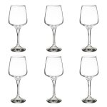 Lot de 6 verres a eau  elaya  33cl transparent