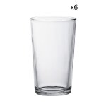 Lot de 6 - verre a eau en verre tremp rsistant 20 cl transparent