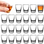 Lot de 6 verres a shot en verre transparent 30 ml