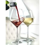 Lot de 6 verres a vin en cristallin, transparent, 49 cl