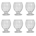Lot de 6 verres a vin  enric  28cl transparent