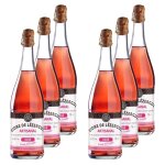 Lot 6x cidre de lzergu artisanal ros - bouteille 750ml