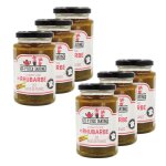 Lot 6x confiture rhubarbe haut de france - pot 315g