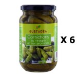 Lot 6x cornichons au vinaigre - gustada - bocal 190g