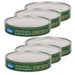 Lot 6x filet anchois a l'huile tournesol - boîte 495g Lot 6x filet anchois a l'huile tournesol - boîte 495g
