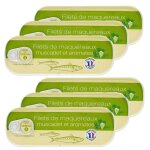 Lot 6x filets de maquereaux muscadet & aromates - conserve 176g
