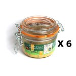 Lot 6x foie gras de canard entier du sud ouest igp - la ferme du puntoun - bocal : 120g Lot 6x foie gras de canard entier du sud ouest igp - la ferme du puntoun - bocal : 120g