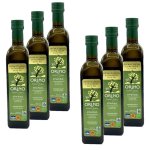 Lot 6x huile d'olive bio grecque extra vierge aop - orino - bouteille 500 ml