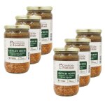 Lot 6x lentilles vertes cuisin�es france - bocal 680g