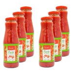 Lot 6x pur�e de tomates bio - bouteille 700g