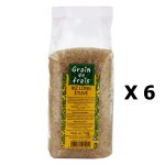 Lot 6x riz long etuv� - grain de frais - paquet 1kg